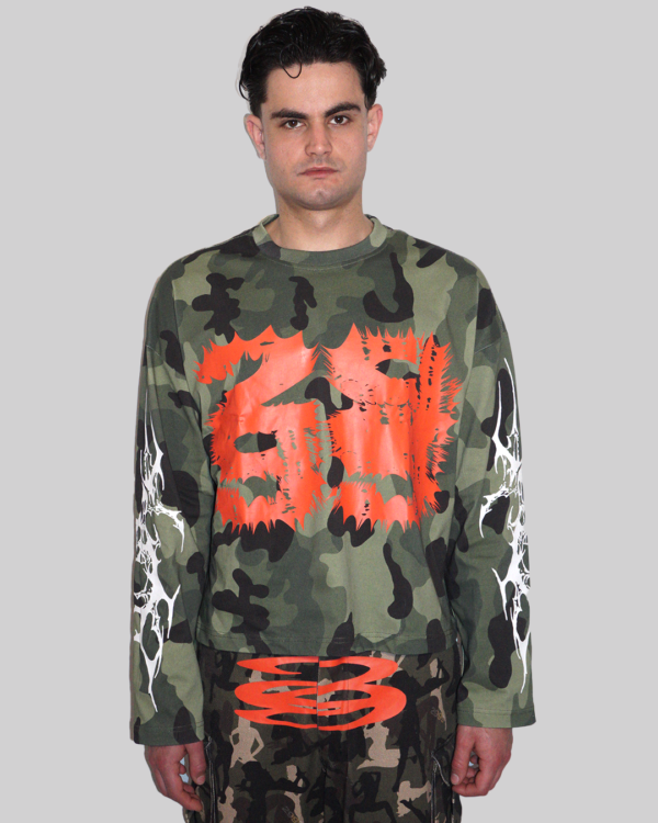 LONGSLEEVE CAMOUFLAGE CON STAMPE
