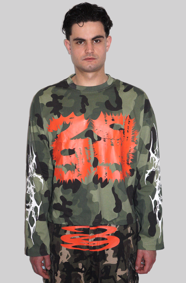 LONGSLEEVE CAMOUFLAGE CON STAMPE