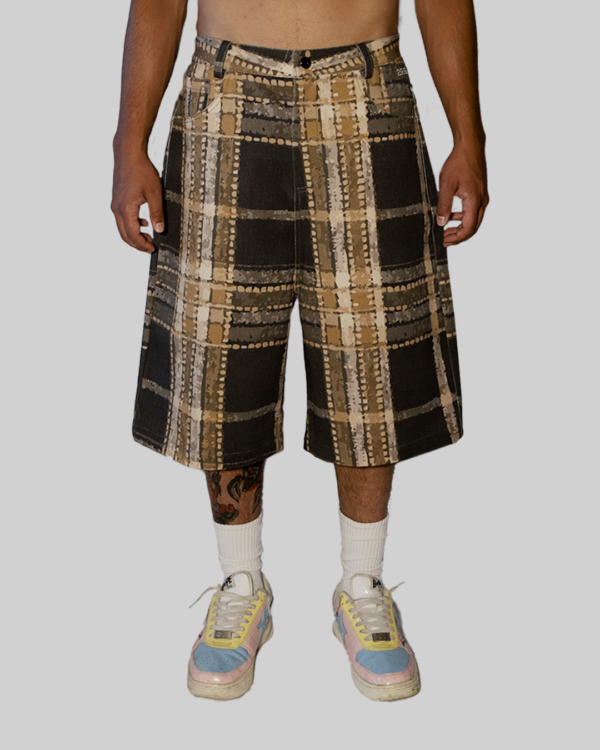 SHORTS CON STAMPA TARTAN - immagine 3