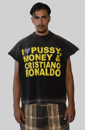 T-SHIRT SMANICATA CON STAMPA