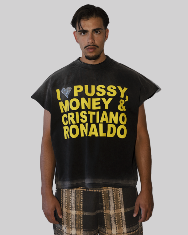 T-SHIRT SMANICATA CON STAMPA